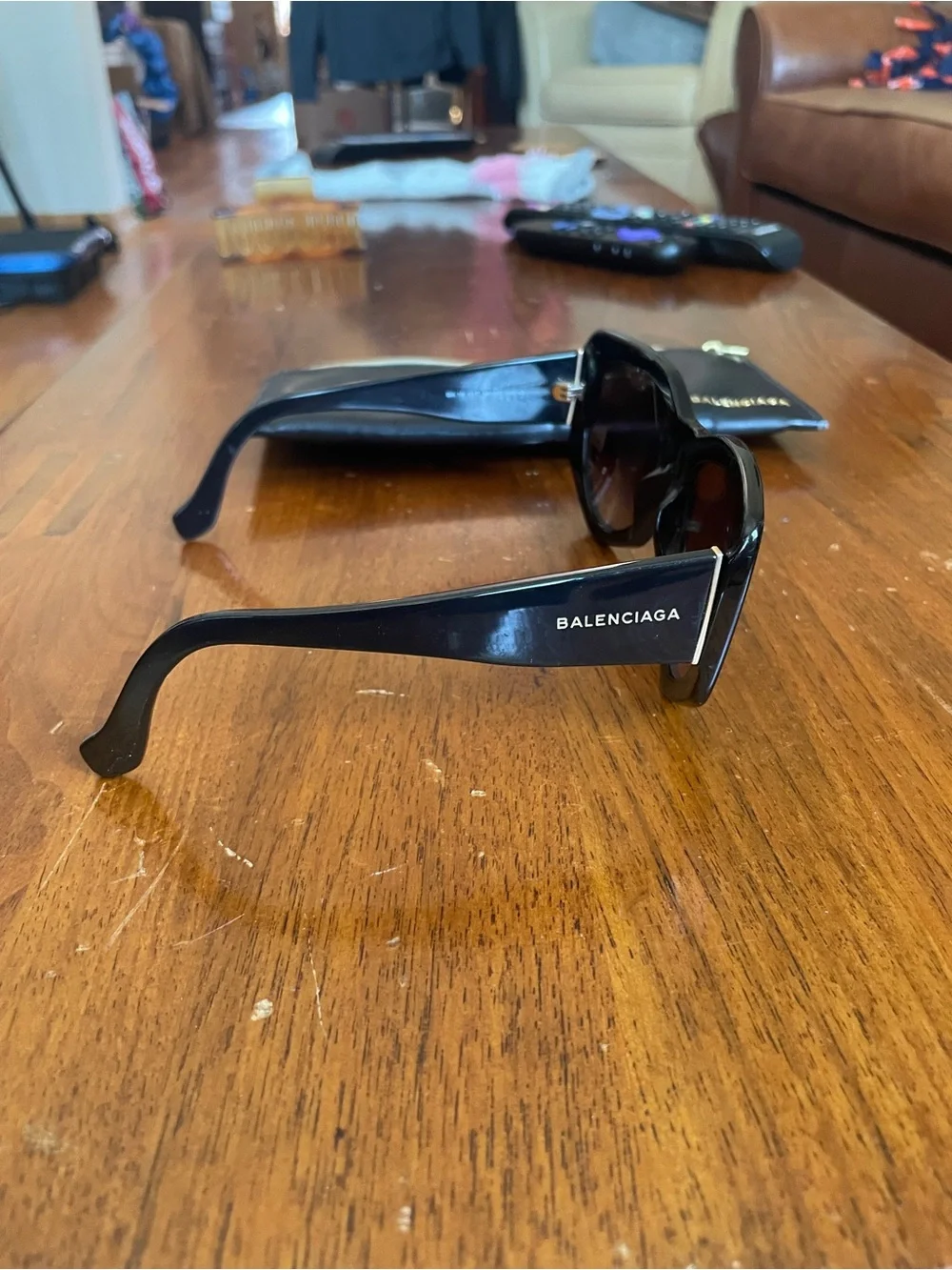 Balenciaga BA 0018 01T Black Polished Sunglasses